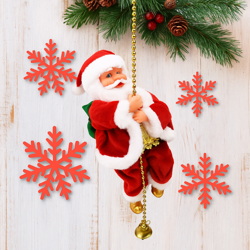 Climbing Santa Christmas Decoration for Modern Home Display