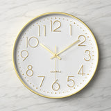 Modern Wall Clock - 12-Inch ABS Silent Sweep Design with Glass Cover