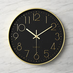 Modern Wall Clock - 12-Inch ABS Silent Sweep Design with Glass Cover