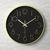Modern Wall Clock - 12-Inch ABS Silent Sweep Design with Glass Cover