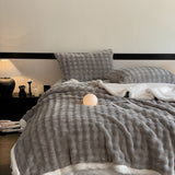 Bubble Fleece Throw Blanket - Soft Plush Design in 4 Sizes
