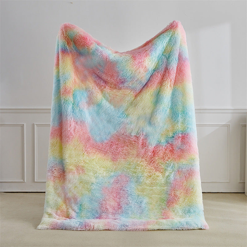 Fuzzy Throw Blanket - Microfibre Polyester Tie-Dye in 2 Sizes
