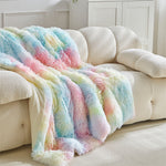 Fuzzy Throw Blanket - Microfibre Polyester Tie-Dye in 2 Sizes