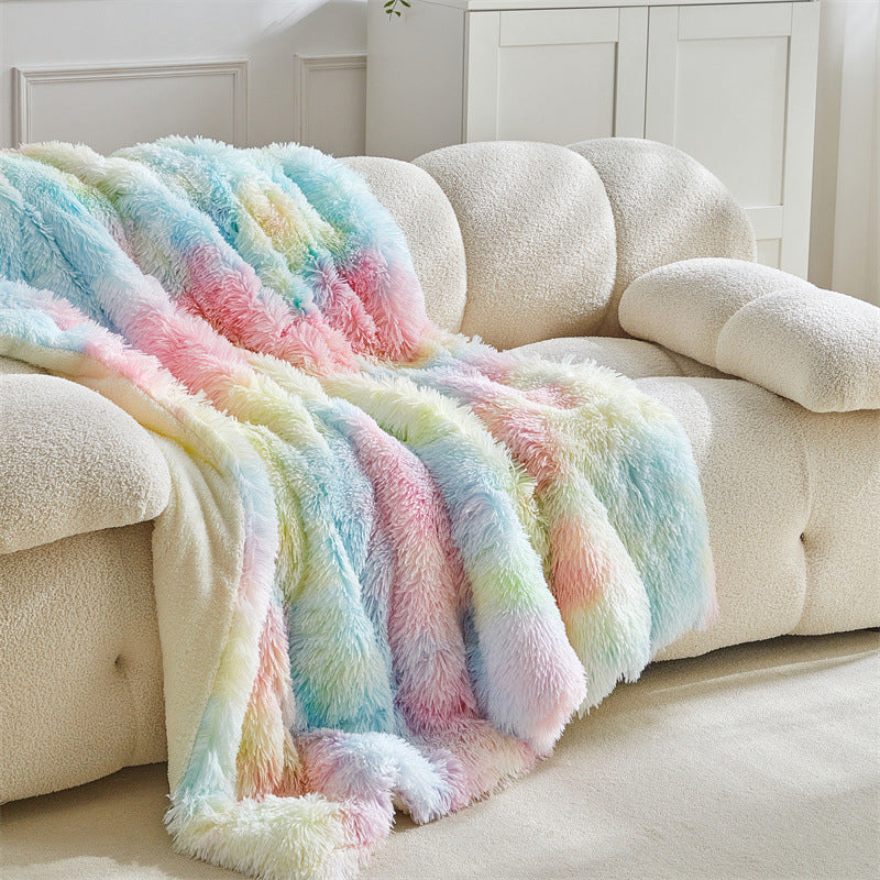 Fuzzy Throw Blanket - Microfibre Polyester Tie-Dye in 2 Sizes