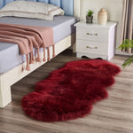 Faux Sheepskin Area Rug - Fluffy Non-Slip Suede Backing