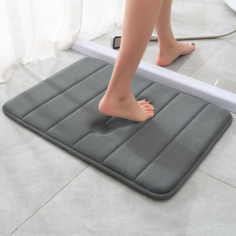 Memory Foam Bath Mat - Coral Fleece Non-Slip Rug 40-80 Cm
