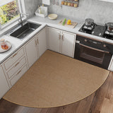 Shaped Corner Rug - Woven Polyester with Rubber Backin