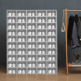 Stackable Shoe Storage Boxes - Transparent Front 6 or 10-Piece Set