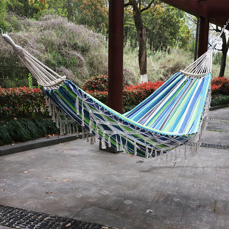 Boho Hammock with Tassels for Outdoor and Garden Use
