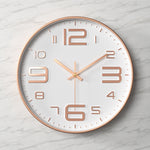 Modern Wall Clock - 12-Inch ABS Silent Sweep Design with Glass Cover