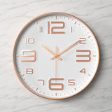 Modern Wall Clock - 12-Inch ABS Silent Sweep Design with Glass Cover