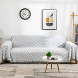 Geometric Sofa Throw - Reversible Cotton Blend Furniture Cover