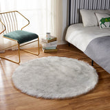 Round Faux Sheepskin Rug - Fluffy Pile with Suede Backing 60 - 180 Cm