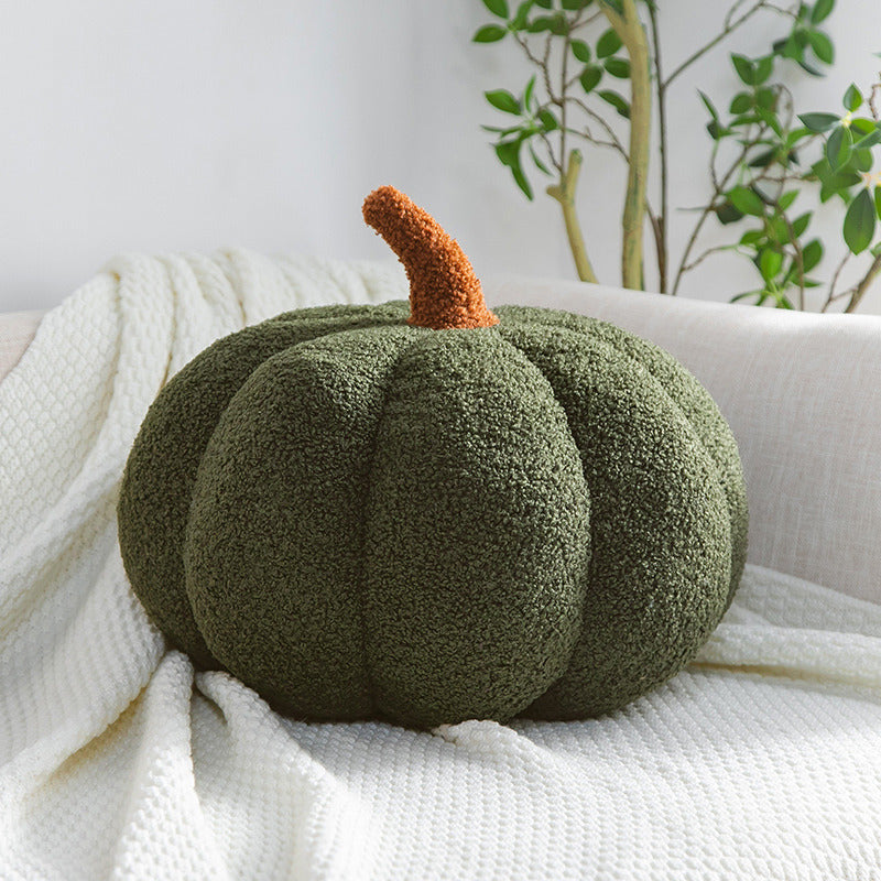 Pumpkin Cushion - Teddy Fleece Decorative Pillow with PP Cotton