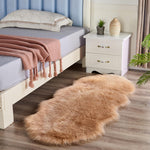 Faux Sheepskin Area Rug - Fluffy Non-Slip Suede Backing