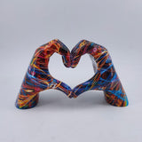 Carved Wooden Heart Decoration - Natural Wood