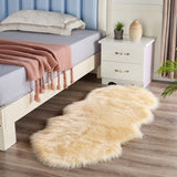 Faux Sheepskin Area Rug - Fluffy Non-Slip Suede Backing