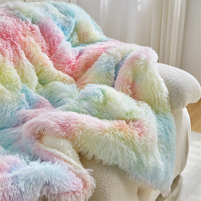 Fuzzy Throw Blanket - Microfibre Polyester Tie-Dye in 2 Sizes