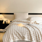 Bubble Fleece Throw Blanket - Soft Plush Design in 4 Sizes