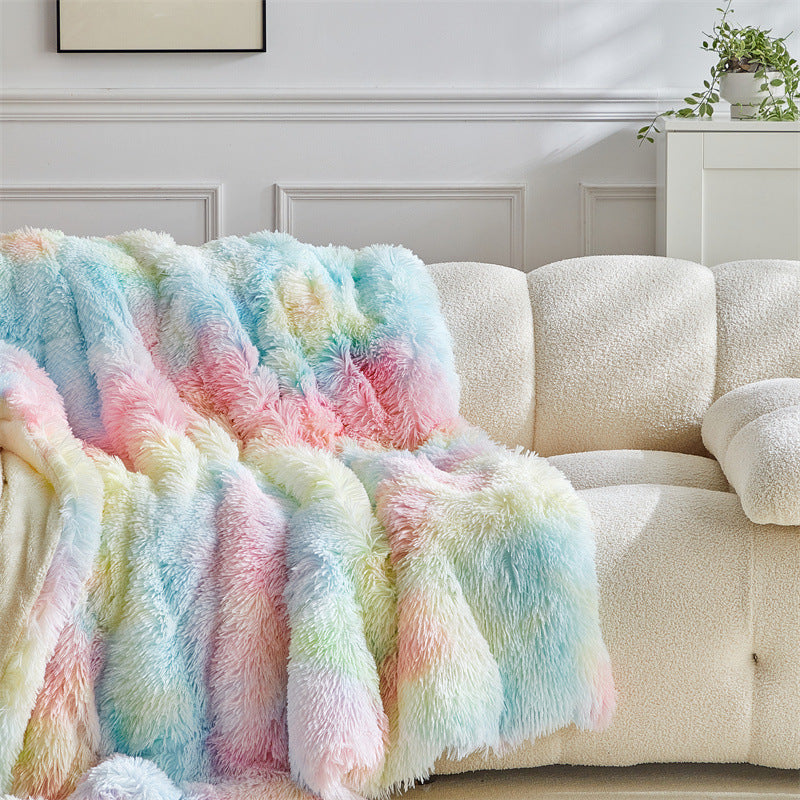 Fuzzy Throw Blanket - Microfibre Polyester Tie-Dye in 2 Sizes
