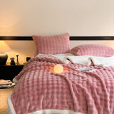 Bubble Fleece Throw Blanket - Soft Plush Design in 4 Sizes