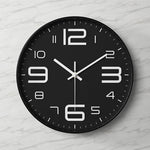 Modern Wall Clock - 12-Inch ABS Silent Sweep Design with Glass Cover