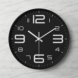 Modern Wall Clock - 12-Inch ABS Silent Sweep Design with Glass Cover