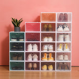 Stackable Shoe Storage Boxes - Transparent Front 6 or 10-Piece Set