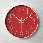 Modern Wall Clock - 12-Inch ABS Silent Sweep Design with Glass Cover
