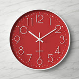 Modern Wall Clock - 12-Inch ABS Silent Sweep Design with Glass Cover