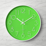 Modern Wall Clock - 12-Inch ABS Silent Sweep Design with Glass Cover
