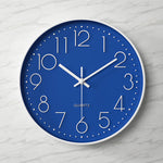 Modern Wall Clock - 12-Inch ABS Silent Sweep Design with Glass Cover
