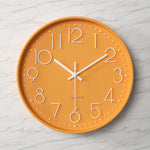 Modern Wall Clock - 12-Inch ABS Silent Sweep Design with Glass Cover