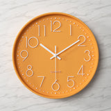 Modern Wall Clock - 12-Inch ABS Silent Sweep Design with Glass Cover