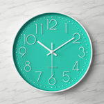 Modern Wall Clock - 12-Inch ABS Silent Sweep Design with Glass Cover