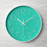 Modern Wall Clock - 12-Inch ABS Silent Sweep Design with Glass Cover