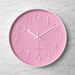 Modern Wall Clock - 12-Inch ABS Silent Sweep Design with Glass Cover