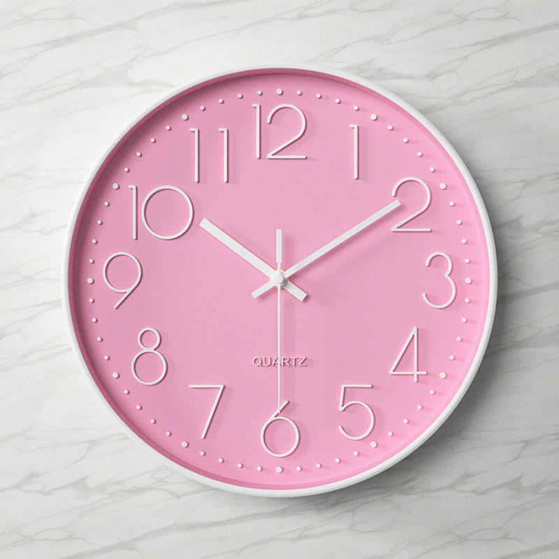 Modern Wall Clock - 12-Inch ABS Silent Sweep Design with Glass Cover
