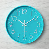 Modern Wall Clock - 12-Inch ABS Silent Sweep Design with Glass Cover