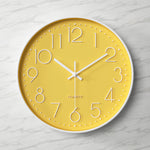 Modern Wall Clock - 12-Inch ABS Silent Sweep Design with Glass Cover