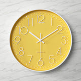 Modern Wall Clock - 12-Inch ABS Silent Sweep Design with Glass Cover