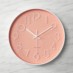 Modern Wall Clock - 12-Inch ABS Silent Sweep Design with Glass Cover