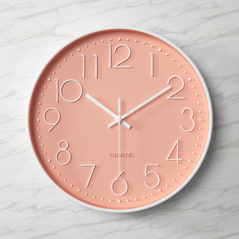Modern Wall Clock - 12-Inch ABS Silent Sweep Design with Glass Cover