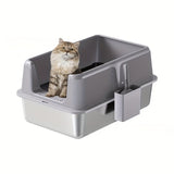 Extra Large Stainless Steel Open Cat Litter Box