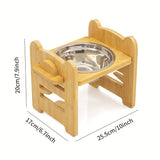Elevated Bamboo Feeding Stand for Dogs