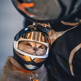 Mini Motorcycle Helmet Costume Accessory for Cats