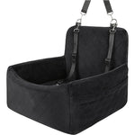Portable Dog Car Seat with Safety Strap and Ventilation