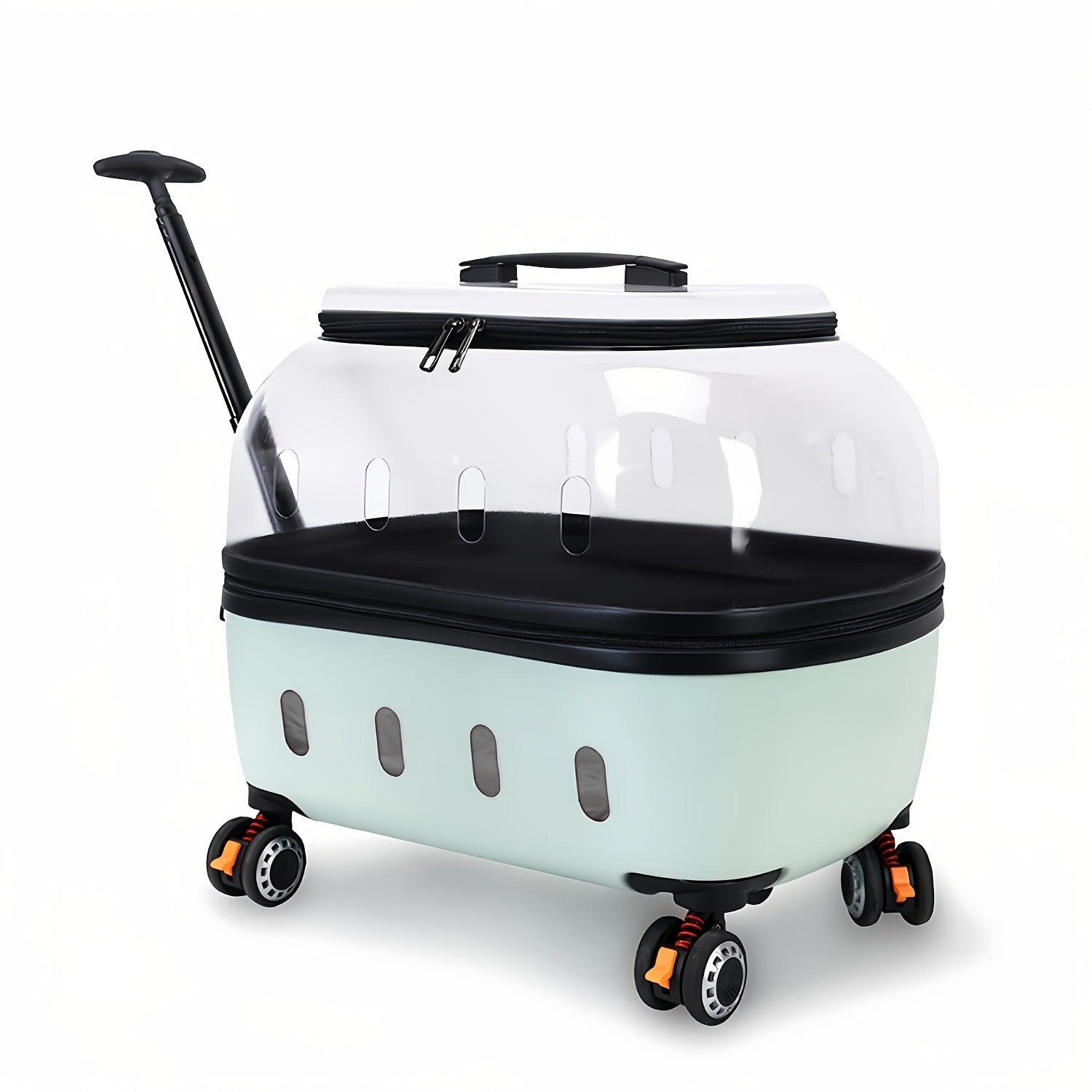 Transparent Cat Carrier With Ventilation and Storage Pocket