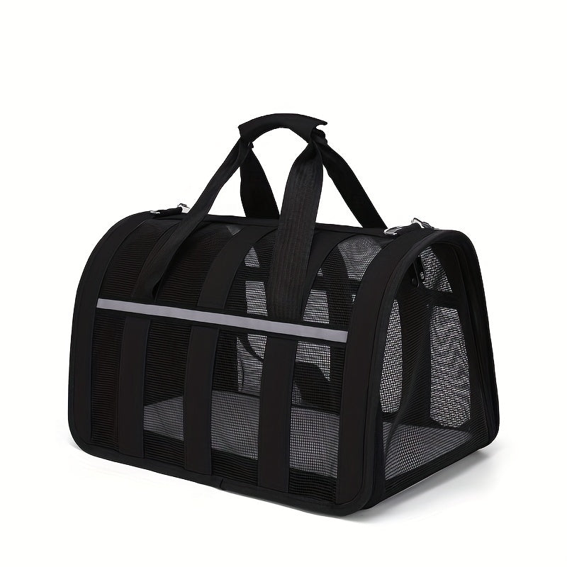 Foldable Soft Pet Carrier With Zipper Closure
