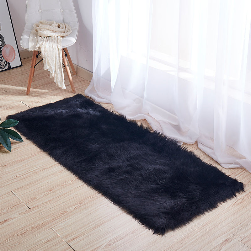 Fluffy Faux Fur Area Rug - Plush with Suede Backing